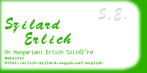 szilard erlich business card